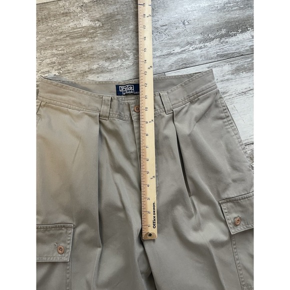 Polo Ralph Lauren Men's Khaki Cargo Pants 100% Cotton Utility Casual Size 31x32 - Picture 5 of 11